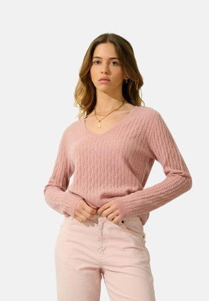 Authentic Cashmere COL V - Striktrøje - pinkwood