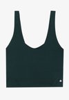 ESSENTIAL CROPPED FITTED SLEEVELESS TOP - Topper - dark green