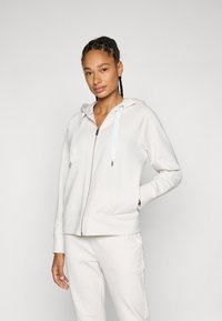 DKNY - TWO TONE LOGO DRAWCORD ZIP HOODIE - Zip-up sweatshirt - sand Thumbnail Image 1