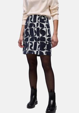 GEMUSTERTER - A-Linien-Rock - blau