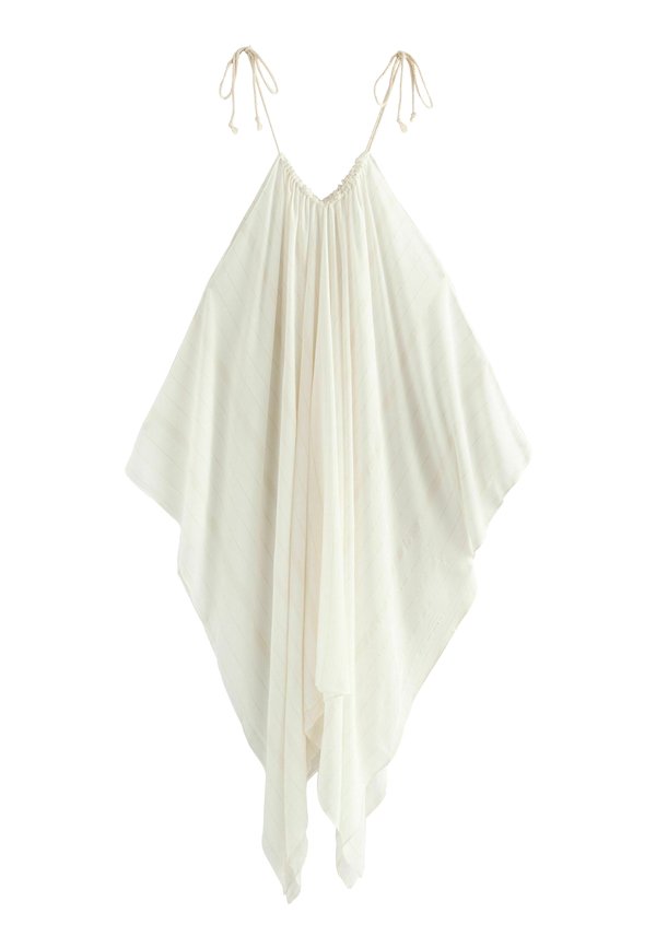 Maxikleid - ecru with gold sparkle stripe