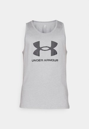 Under Armour SPORTSTYLE LOGO  - Top - steel light heather/black