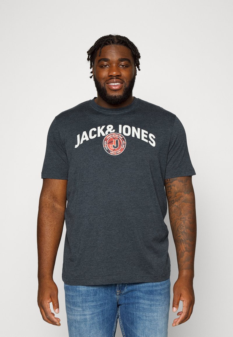 Jack & Jones JCOOUNCE LOGO TEE CREW NECK - T-shirt Imprimé - White