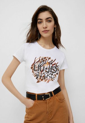 ECO FRIENDLY - T-shirt con stampa - white leopard print