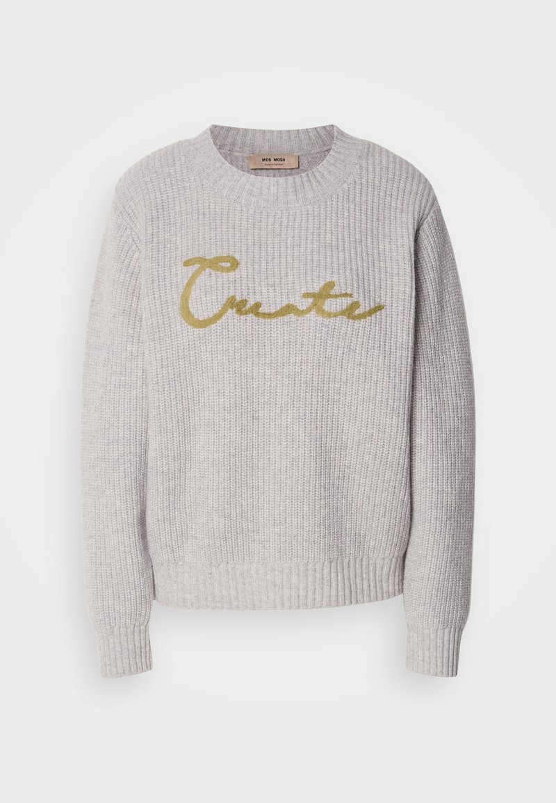 Mos Mosh CREATE O NECK - Jumper - drizzle/taupe - Zalando.co.uk