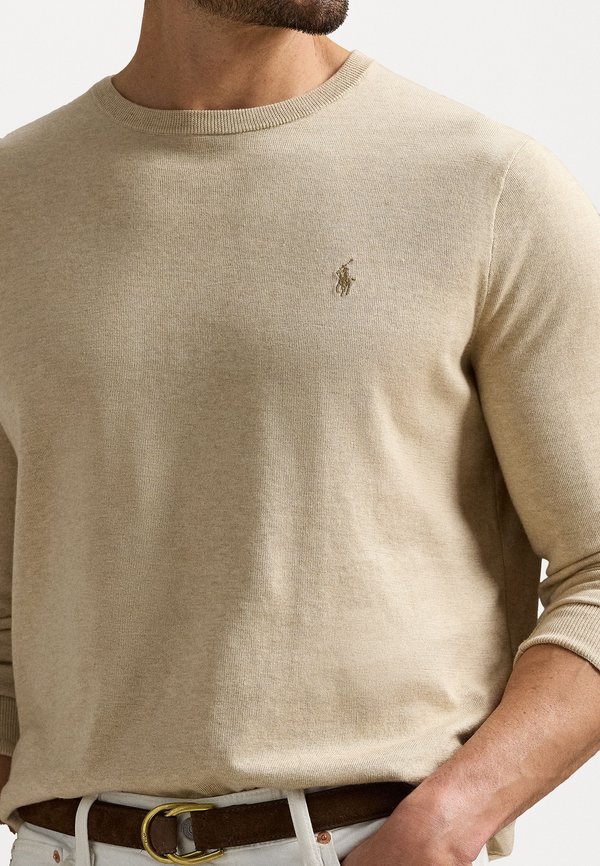 COTTON CREWNECK SWEATER - Jumper - dune melange4