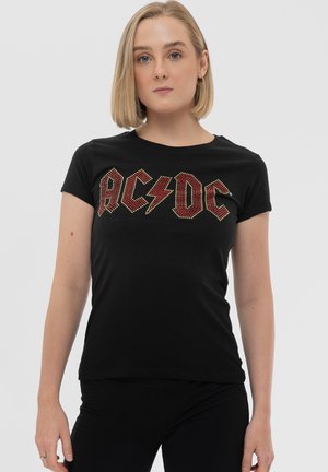 AC/DC FULL COLOUR DIAMANTE LOGO - Print T-shirt - black