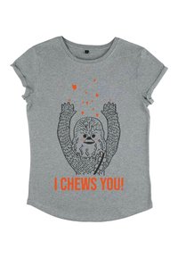 Henry Tiger STAR WARS I CHEWS YOU CHEWY - Triko s potiskem - melange grey
