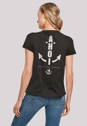 AHOI ANKER KNUT JAN HAMBURG - Print T-shirt - schwarz