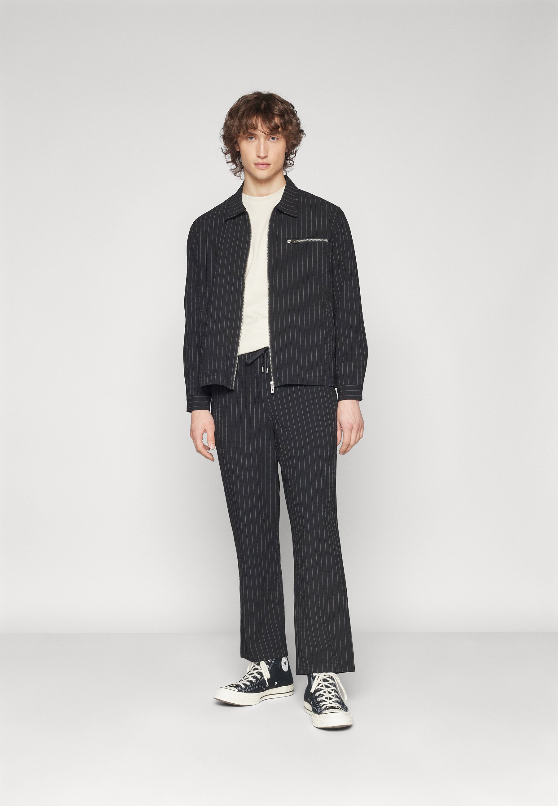CAGE SEERSUCKER JACKET // BLACK PINSTRIPE – FORMER