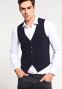 Lindbergh - MENS WAISTCOAT FOR SUIT SLIM FIT - Dressvest - navy Miniatyrbilde 1