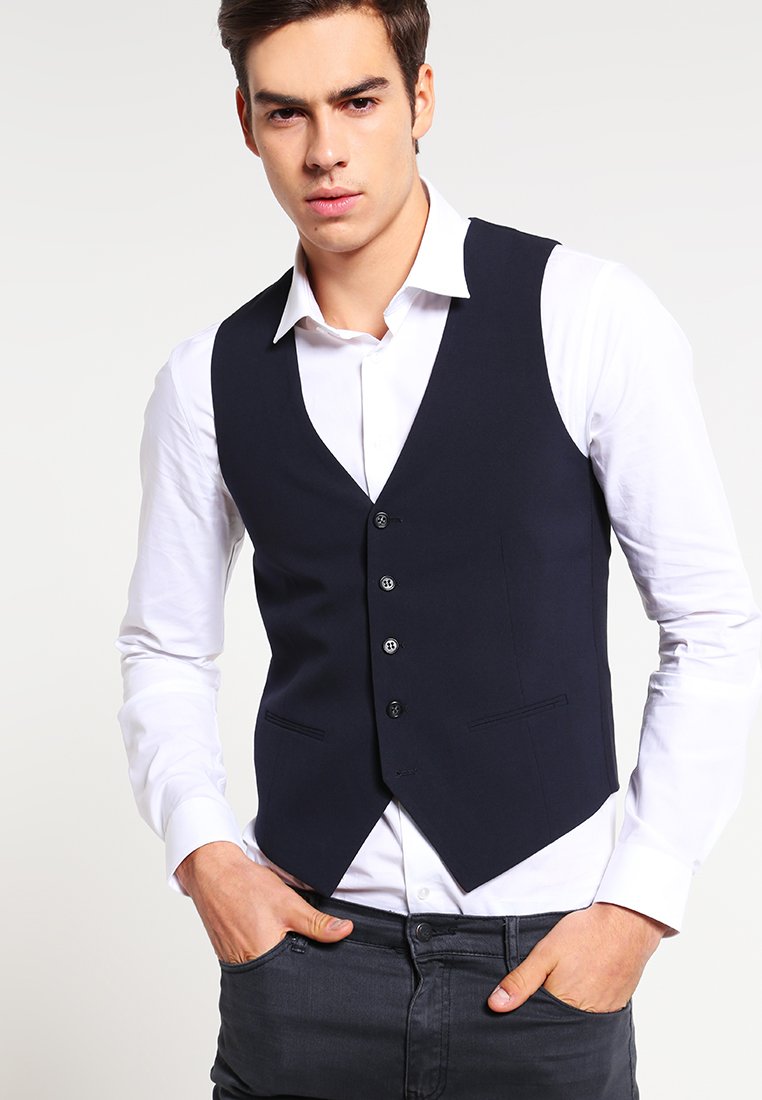 Lindbergh - MENS WAISTCOAT FOR SUIT SLIM FIT - Dressvest - navy, Forstørre