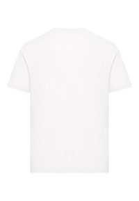 Hvid bomulds T-shirt med rund hals, korte ærmer, standard pasform og glat tekstur, uden synlige logoer eller mønstre.