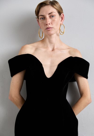 David Koma OFF SHOULDER STRUCTURED MINI DRESS - Juhlamekko - black