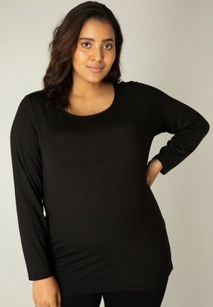 BASE LEVEL CURVY ASO - Langarmshirt - black