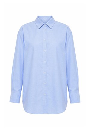 Studio Untold, HEMDBLUSE, OVERSIZED, LANGARM, GERUNDETER SAUM - Camicia - pale blue