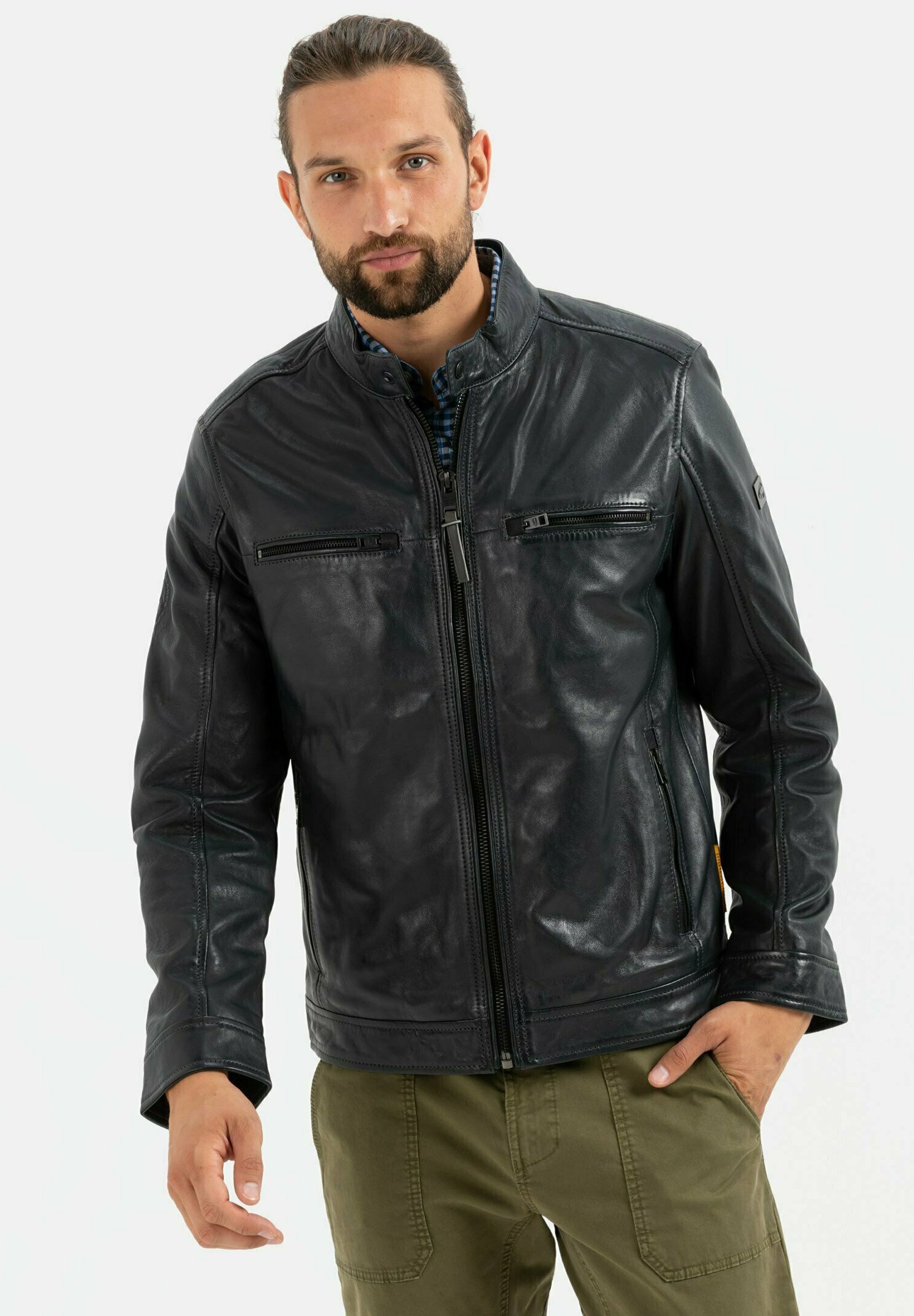 camel active leather jacket