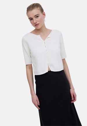 Chaqueta de punto - blanco roto