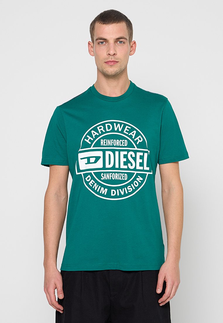 Diesel T-shirt print groen