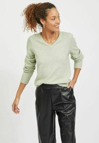 VILA VIRIL V NECK - Stickad tröja - desert sage