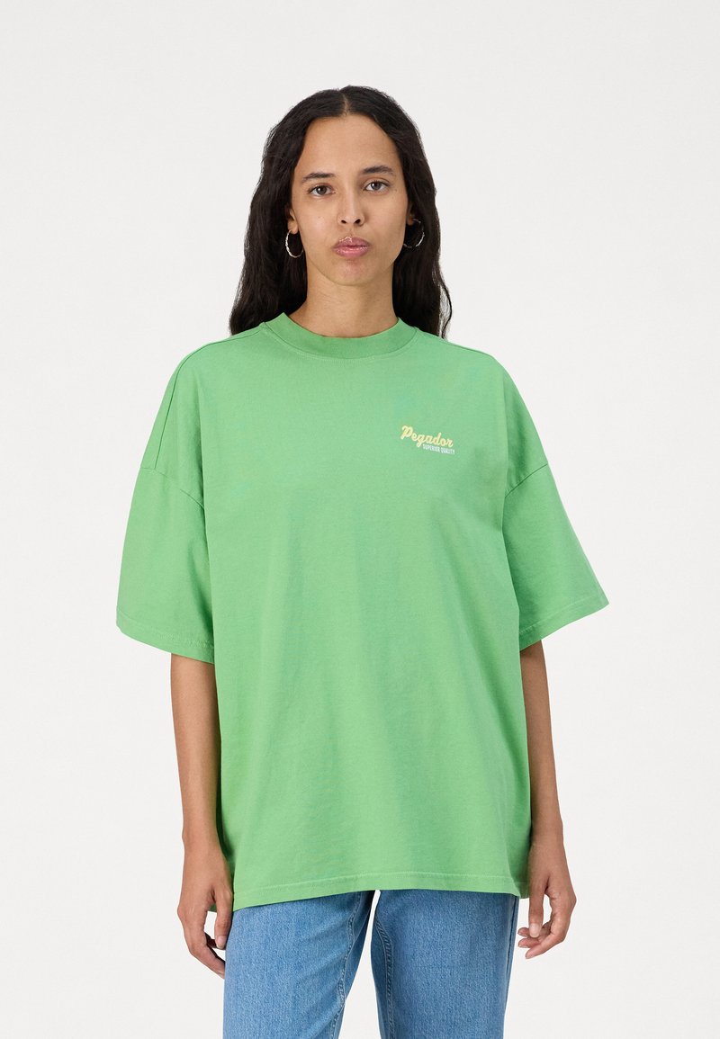 Pegador CHAPI HEAVY OVERSIZED TEE - Tricou cu imprimeu - washed peppermint green
