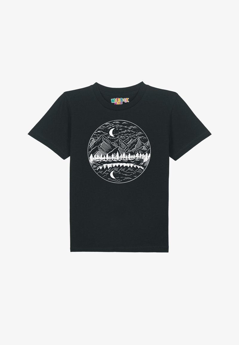 watapparel MOUNTAINS BY NIGHT - T-Shirt print - black