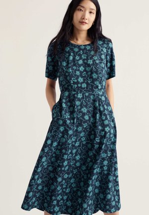 Seasalt Cornwall, SEASALT CORNWALL TILLY DRESS - Denné šaty - teal - nasturtium press eucalyptus