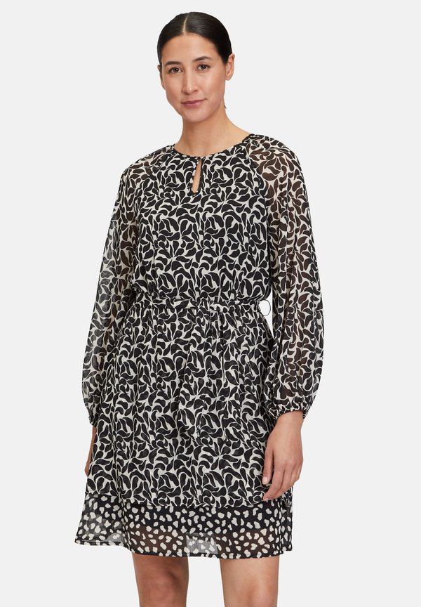 Freizeitkleid - schwarz weiß