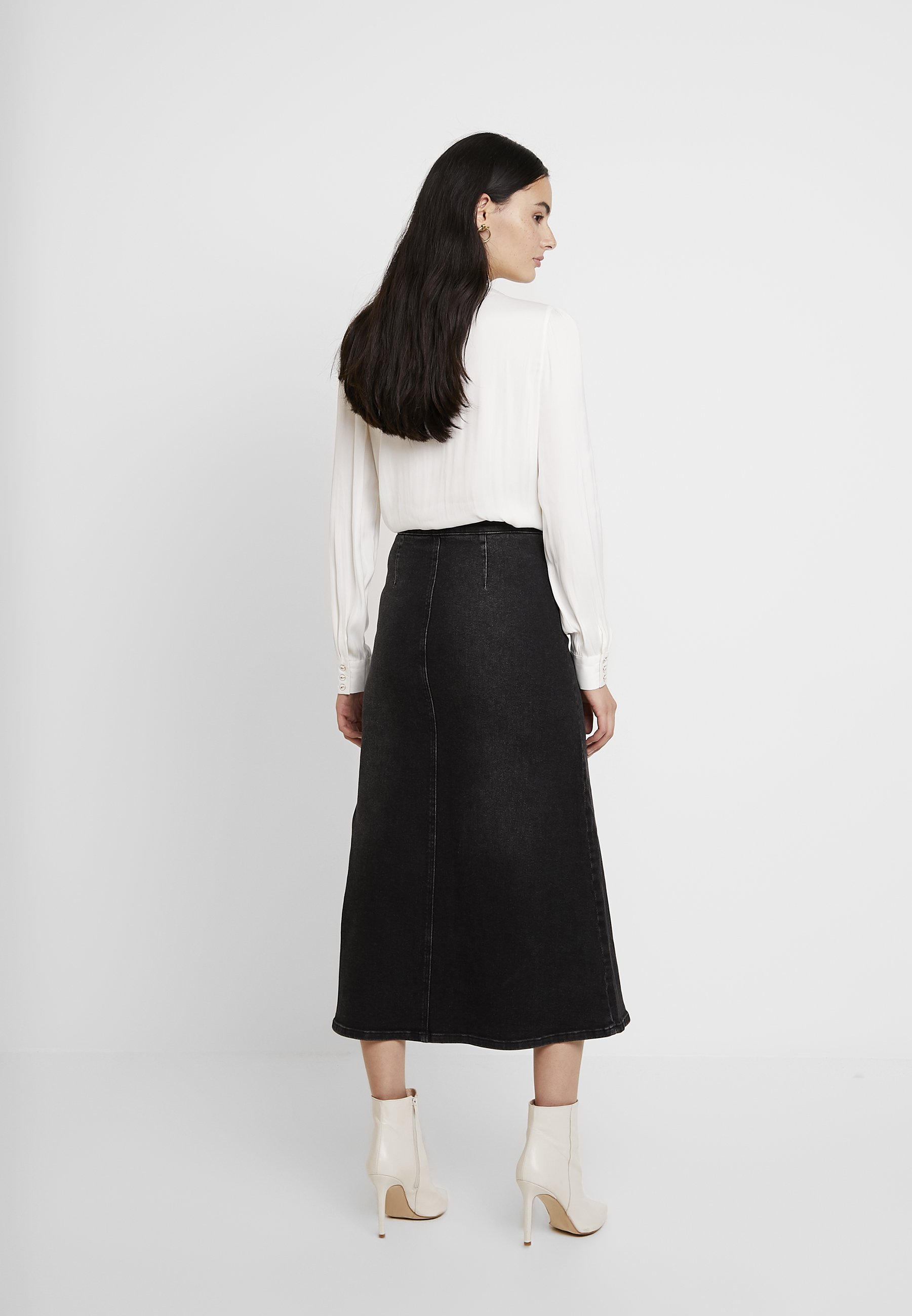 Gestuz ASTRID LONG SKIRT Jeansrok washed black Zalando.nl Gestuz ASTRID LONG SKIRT Jeansrok washed black Zalando.nl