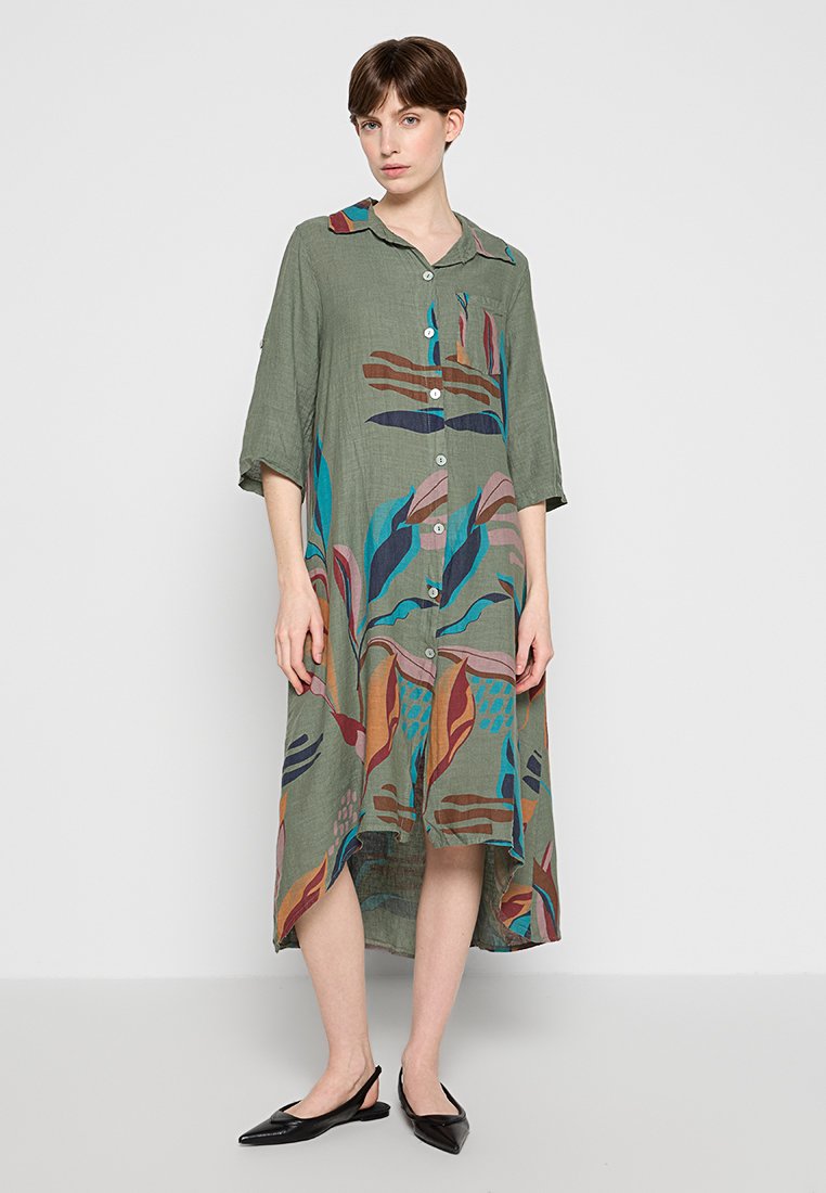 Le Monde du Lin Blousejurk meerkleurig Le Monde du Lin Blousejurk meerkleurig