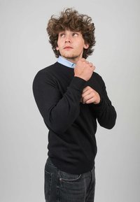 Dalle Piane Cashmere CREW NECK - Svetr - nero