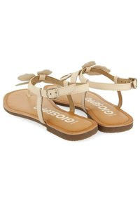 Gioseppo FUCSIA  ADORNO DE FLOR VELCAN VELCAN - Sandalias de dedo - off white