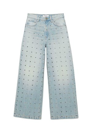 PULL&BEAR, STUDS - BAGGY JEANS - Jean baggy - light blue