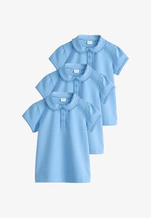 Next, REGULAR FIT - GIRLS COTTON STRETCH FRILL COLLAR SCHOOL POLO TOP 3 PACK . - Polo - blue
