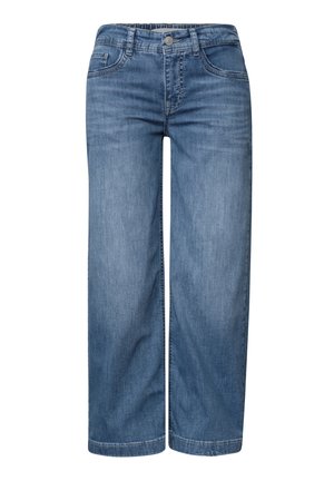 Street One, MID WAIST JEANSCULOTTE MIT ELASIKBUND - Jean large - mid blue authentic washed