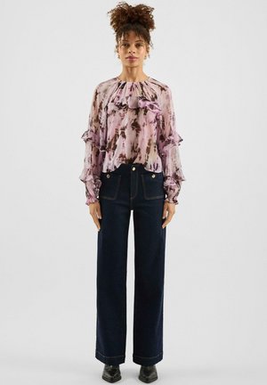 CATIE - Wijde jeans - blau