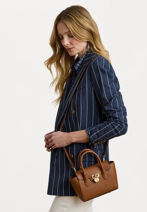 Lauren Ralph Lauren PEBBLED LEATHER SMALL TANNER SATCHEL - Handväska - lauren tan
