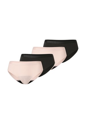 4 PACK - Kuukautisalushousut - schwarz rosa