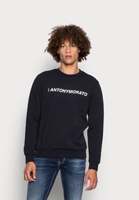 Antony Morato FIT IN STRETCH TERRY  FABRIC WITH RUBBER  - Camisola - ink blu