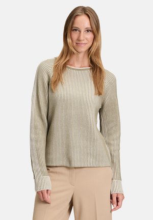 GROBSTRICK - Strickpullover - patch khaki beige