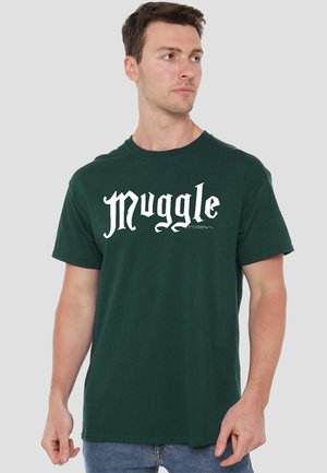 Cotton Soul, HARRY POTTER MUGGLE - Print T-shirt - dark green