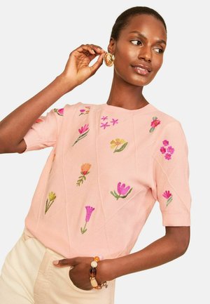Love & Roses, T-Shirt print - pink
