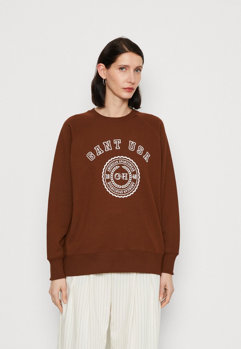 GANT C NECK Sweatshirt mahogany brown/brown Zalando.ie