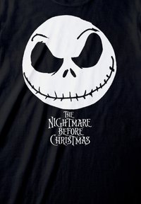 Henry Tiger DISNEY NIGHTMARE BEFORE CHRISTMAS JACK FACE - Triko s potiskem - black