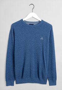 GANT Stickad tröja - mottled light blue
