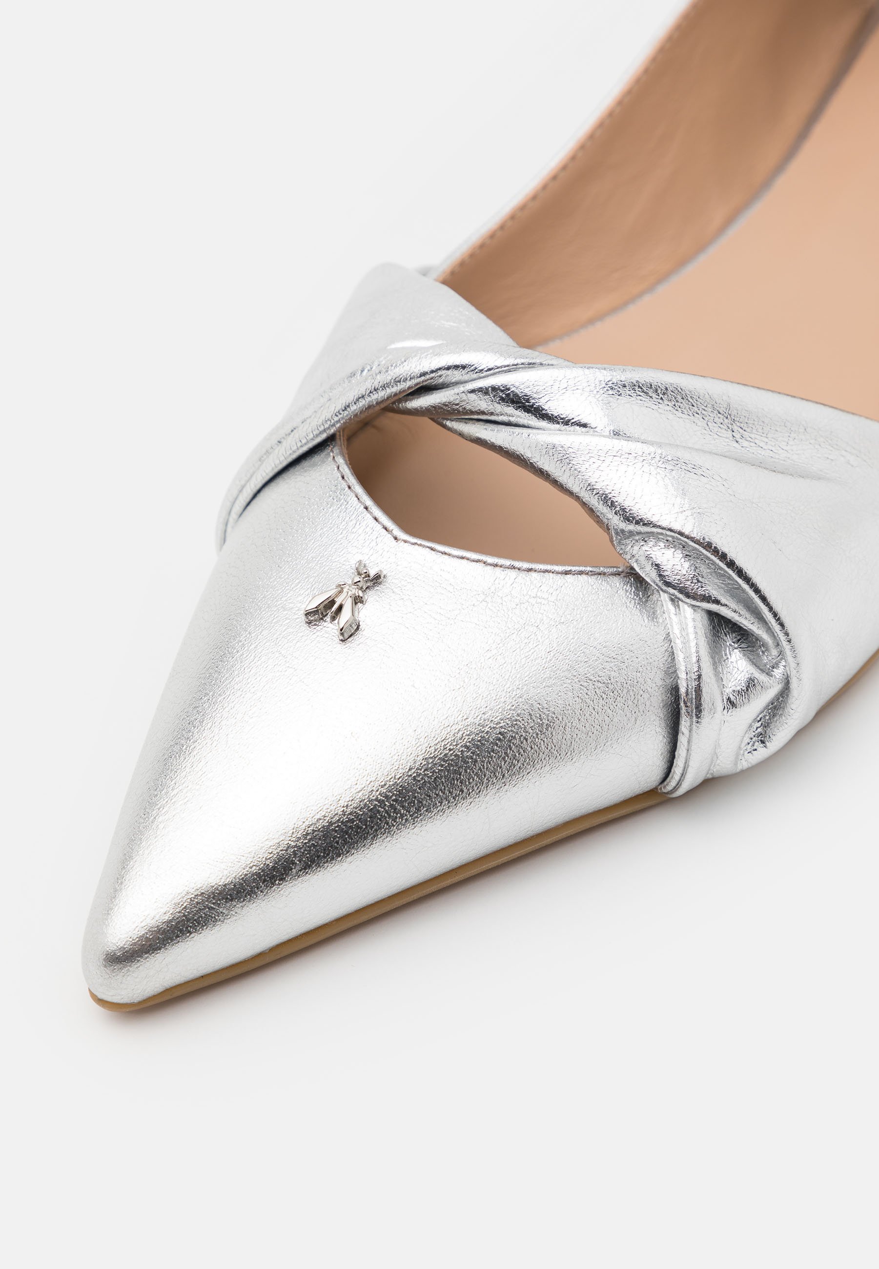 silver ballet pumps