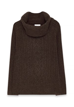 CABLE TURTLE NECK - Neule - brown