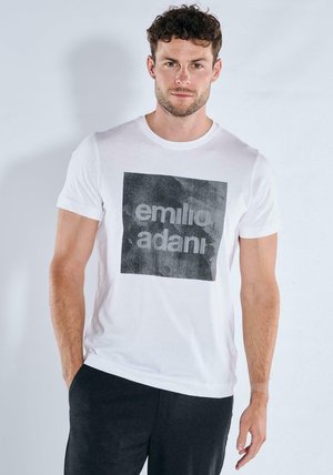 RUNDHALS - T-Shirt print - reinweiss