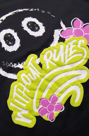 Ombre, T-SHIRT WITH PRINT OM-TSPT-0288 - T-shirt imprimé - black