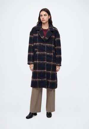 VILA, VIMELON COAT - Зимно палто - navy blazer/coffee bean/birch